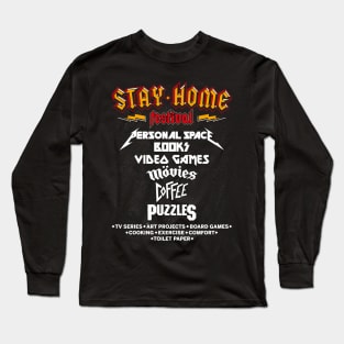 Stay Home Festival ( Back Print ) Long Sleeve T-Shirt